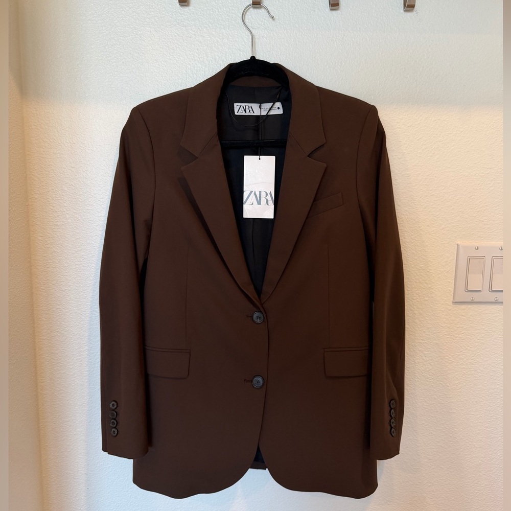 ZARA Chocolate Brown Blazer – NWT